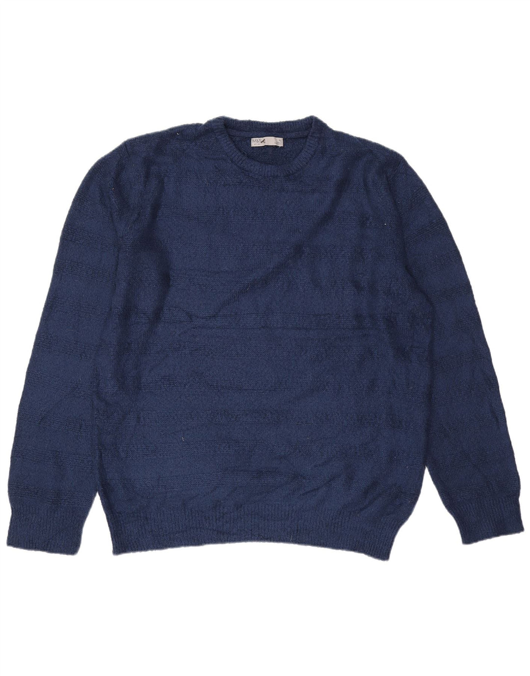 Marks & Spencer Mens Crew Neck Jumper Sweater XL Navy Blue
