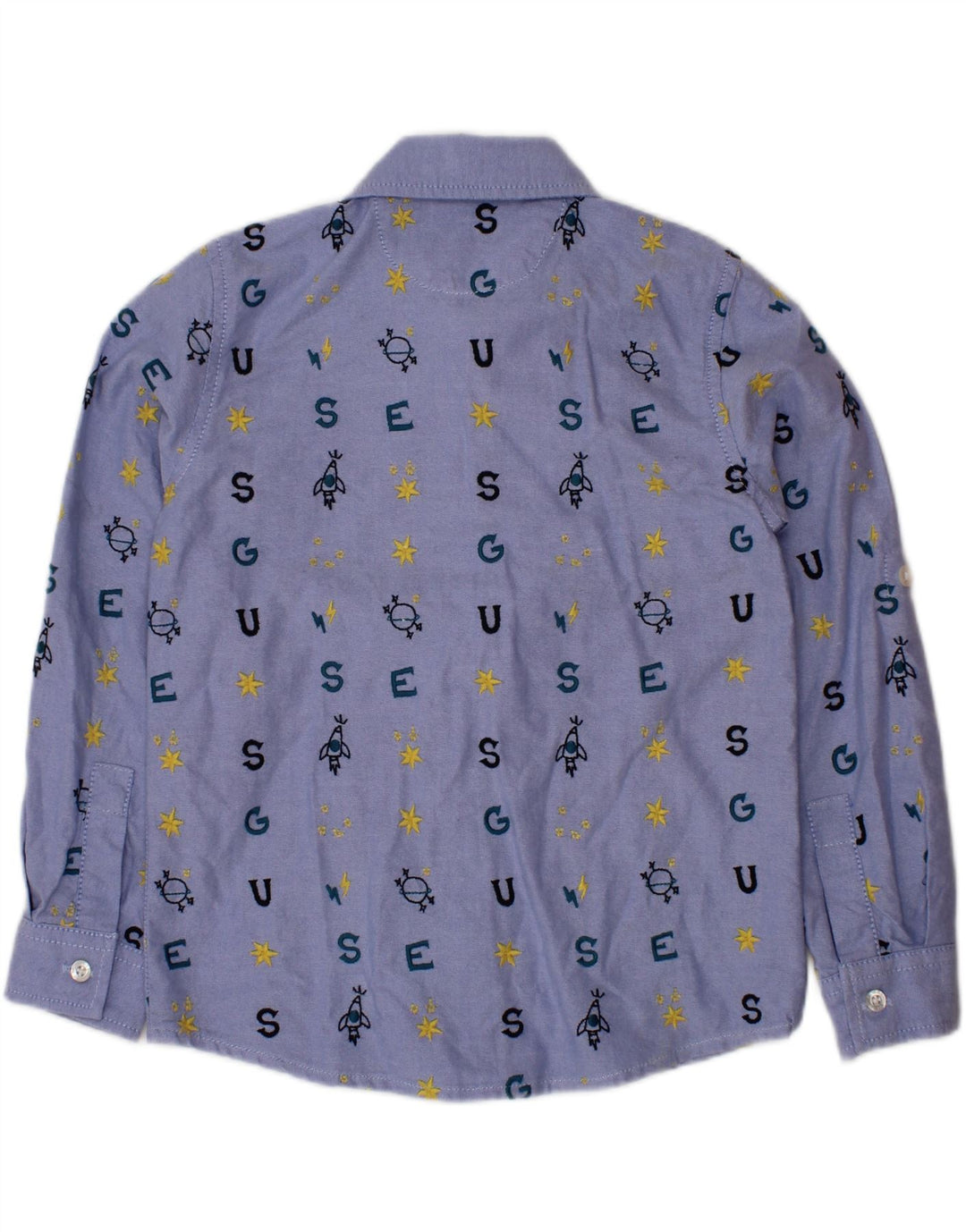 GUESS Boys Graphic Shirt 3-4 Years Blue Cotton