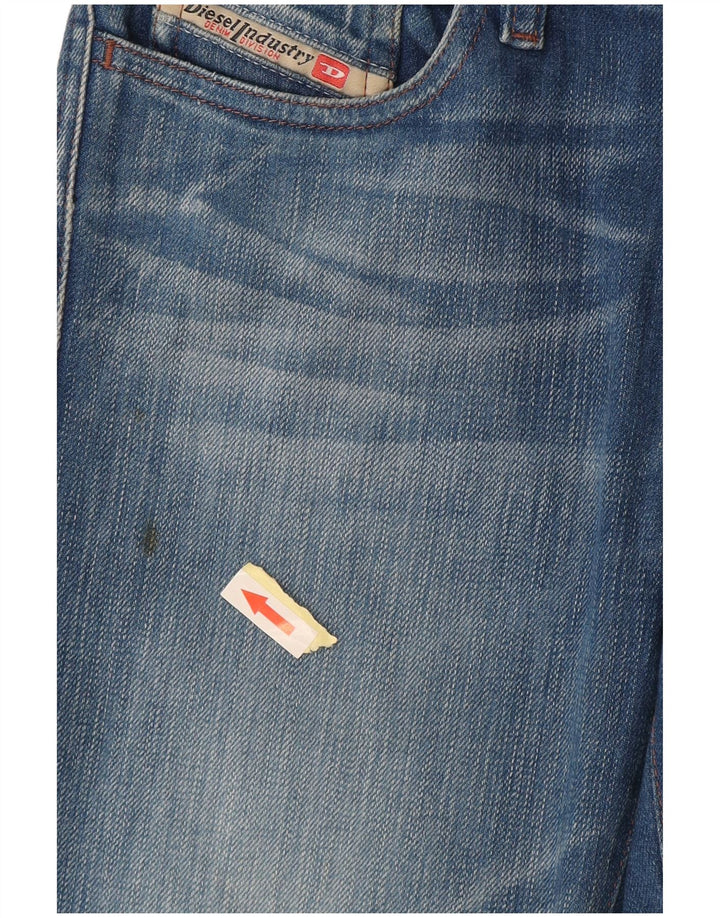 Diesel Womens Bootzee Regular Slim Bootcut Jeans W26 L32 Blue Cotton