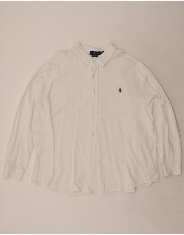 Ralph Lauren Mens Featherweight Mesh Shirt 3XL White Cotton