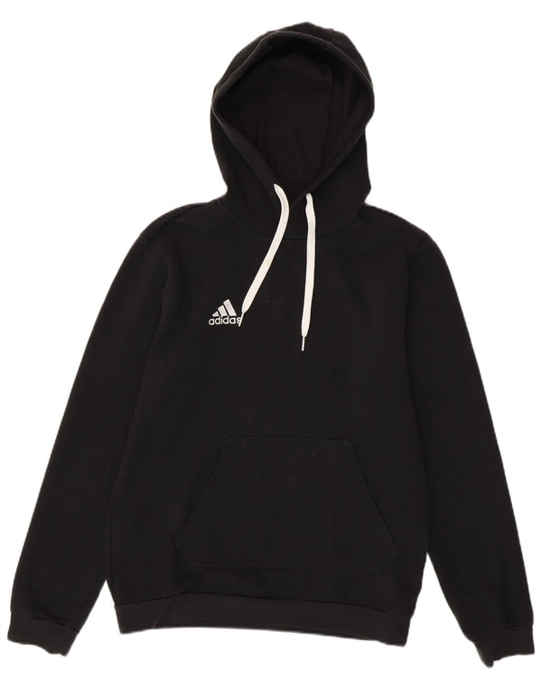 ADIDAS Mens Hoodie Jumper Small Black Cotton