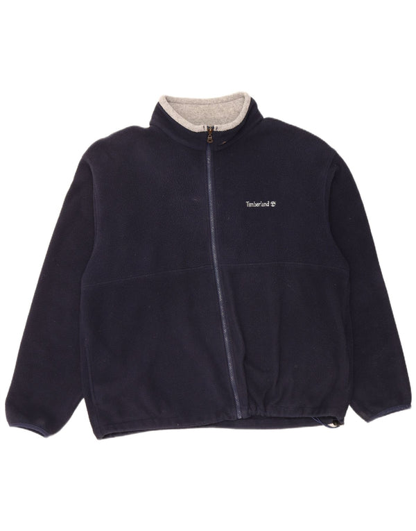 Timberland Mens Polartec Fleece Jacket UK 40 Large Navy Blue Polyester
