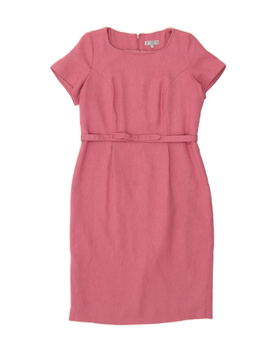 DEBENHAMS Womens Sheath Dress UK 14 Large  Pink Polyester Vintage Debenhams and Second-Hand Debenhams from Messina Hembry 
