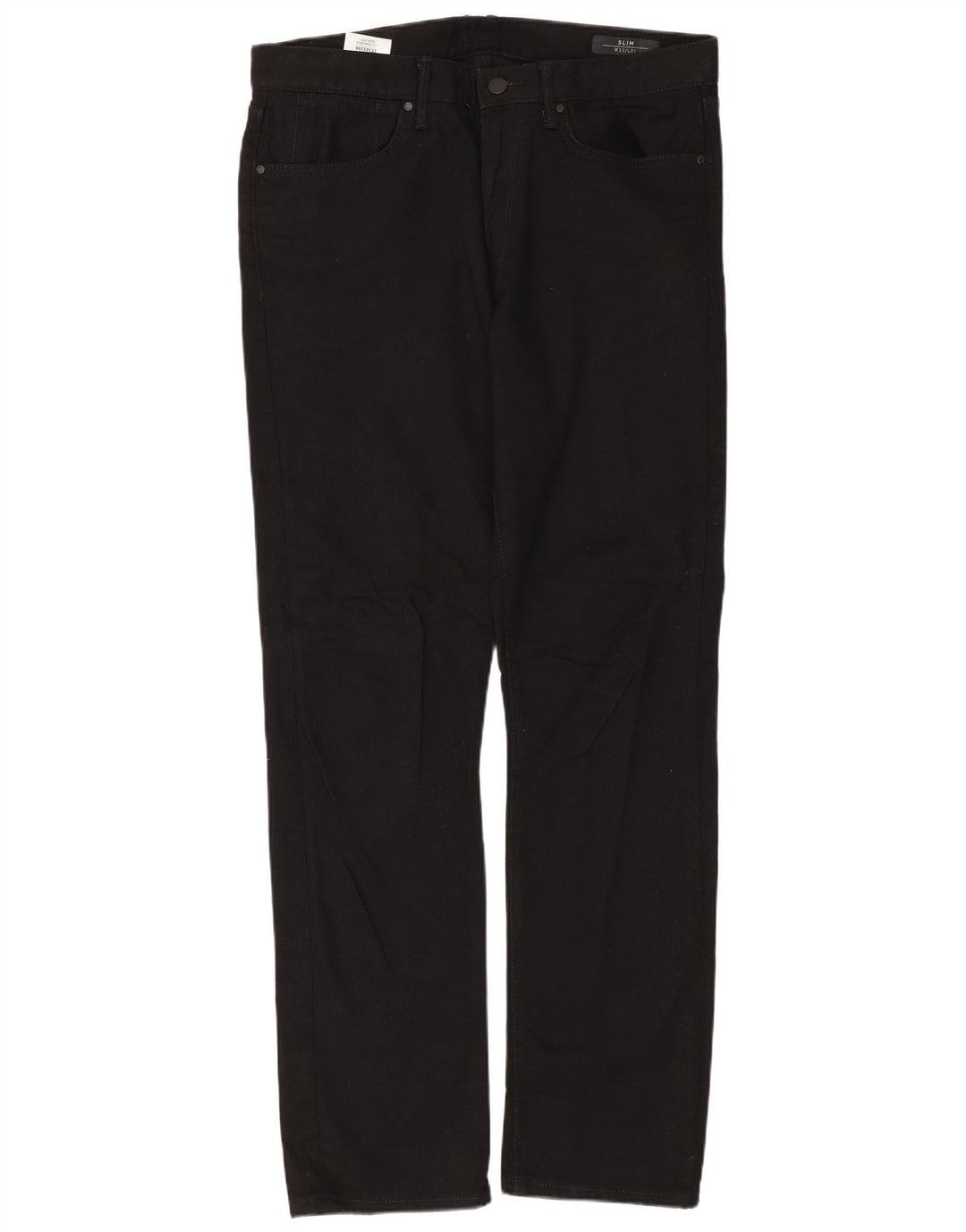 MARKS & SPENCER Mens Slim Jeans W32 L31 Black Cotton