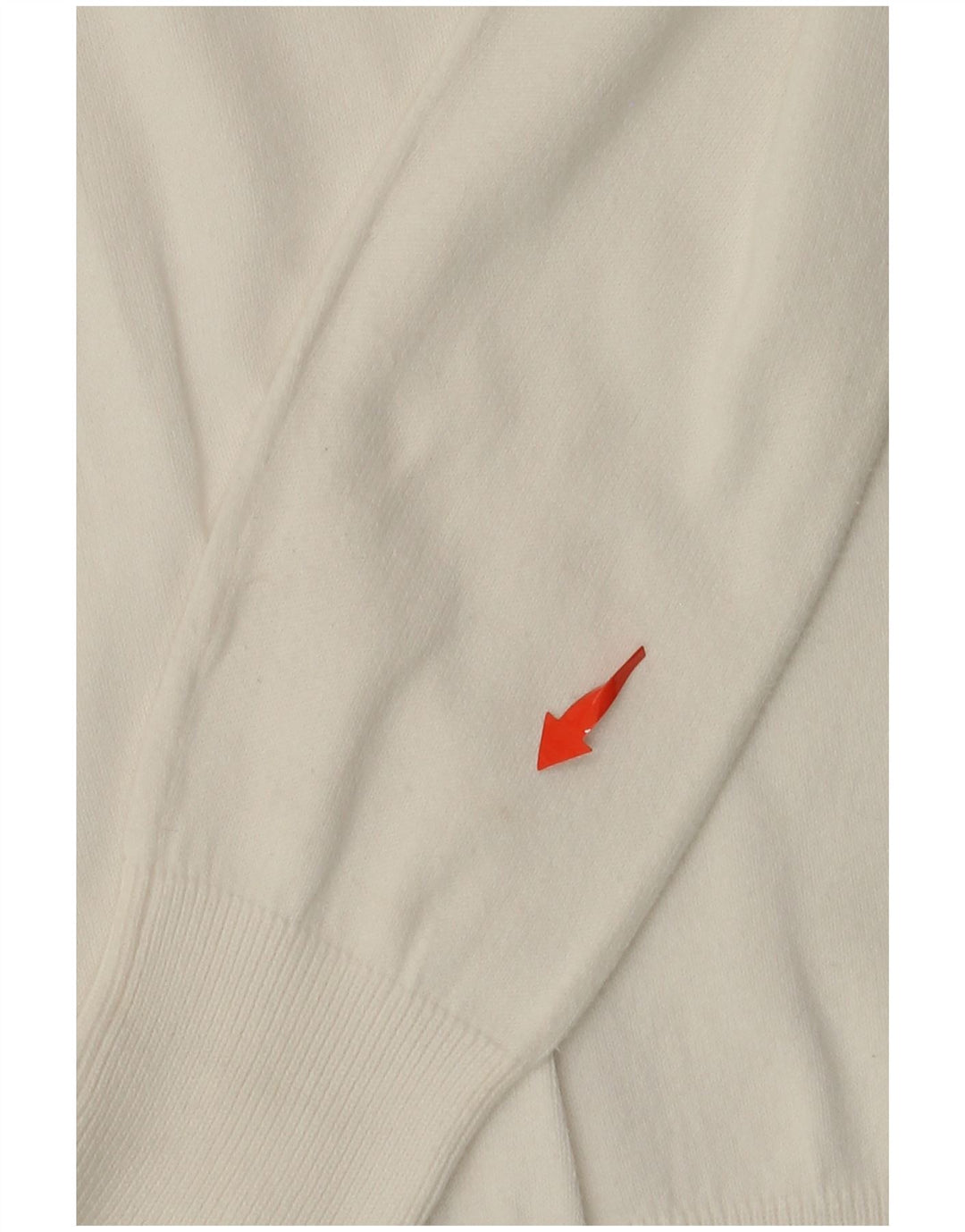 ZARA Womens V-Neck Jumper Sweater UK 14 Large White