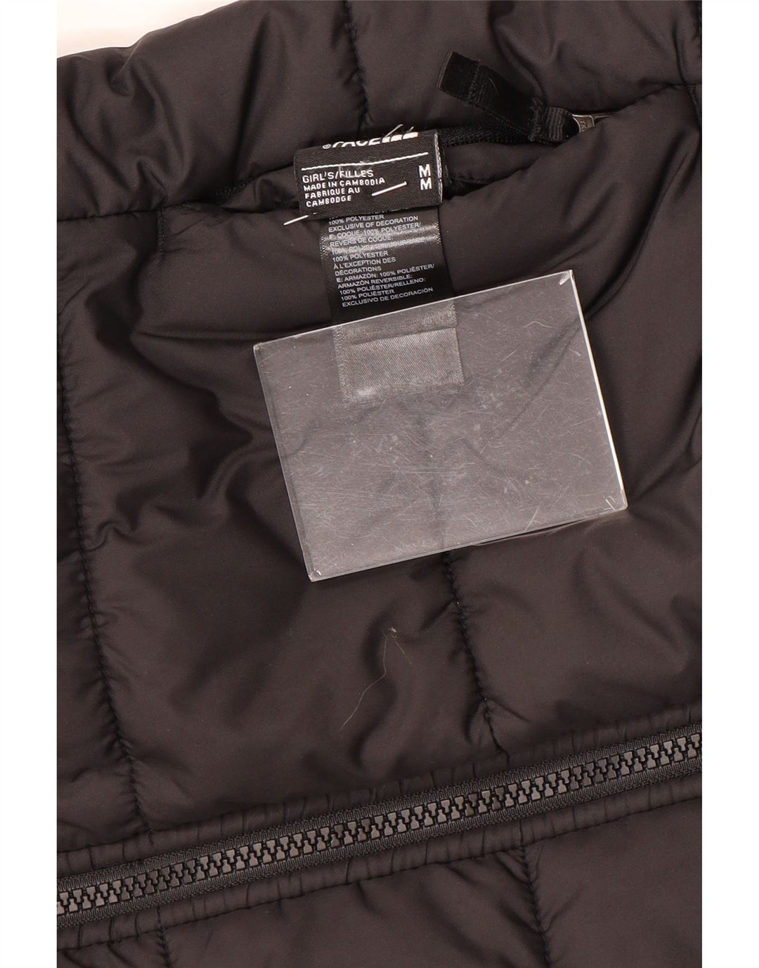 THE NORTH FACE Girls Hooded Padded Jacket 9-10 Years Medium  Black