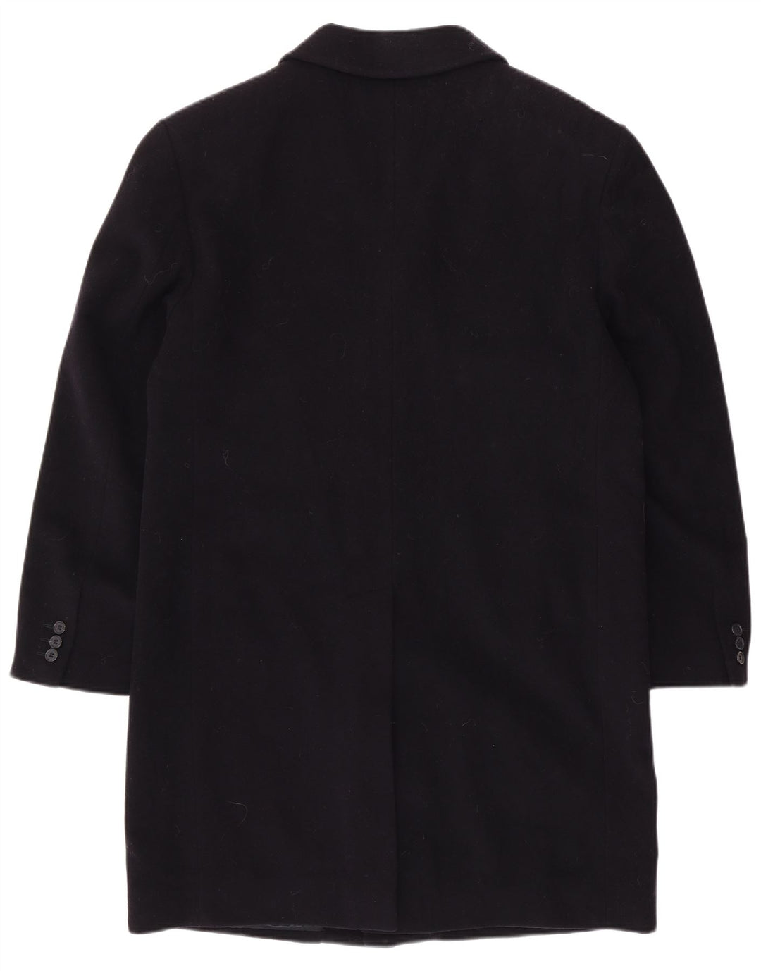 VINTAGE Mens Overcoat UK 40 Large Navy Blue Wool