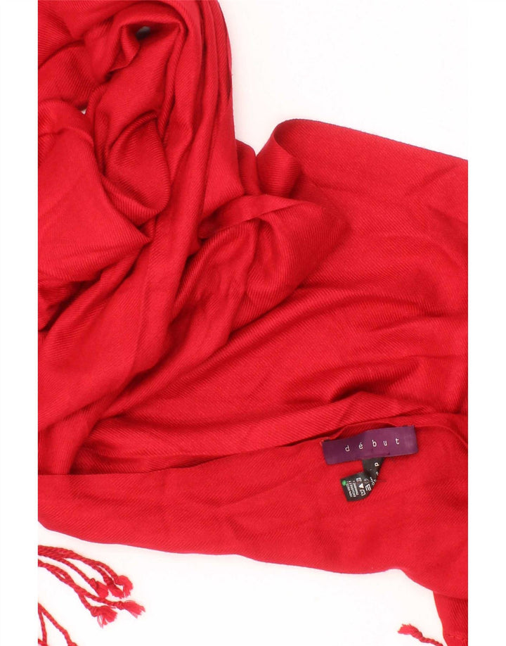 Debut Womens Rectangle Scarf One Size Red Viscose