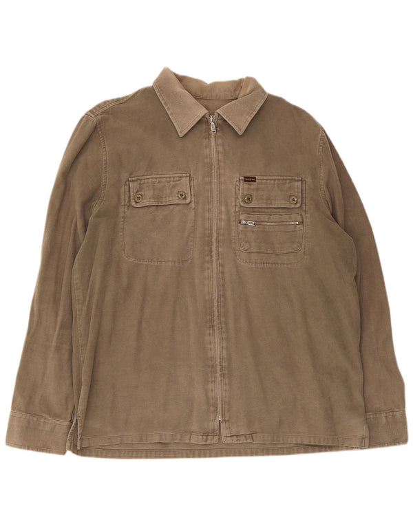 Gas Mens Overshirt Shirt Large Khaki