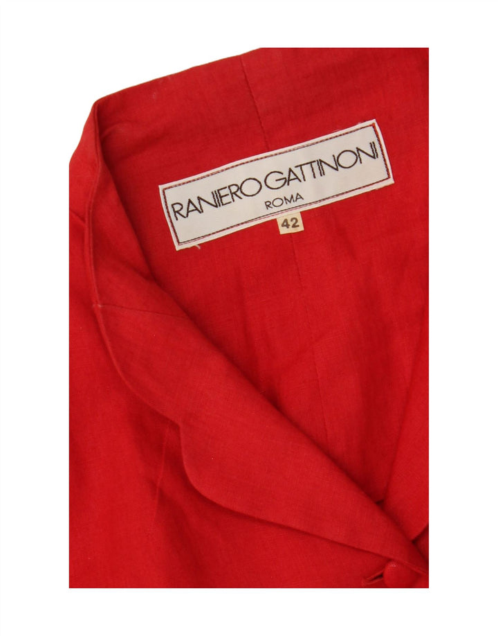 RANIERO GATTINONI  Womens Long Sleeve Blazer Jacket IT 42 Medium Red