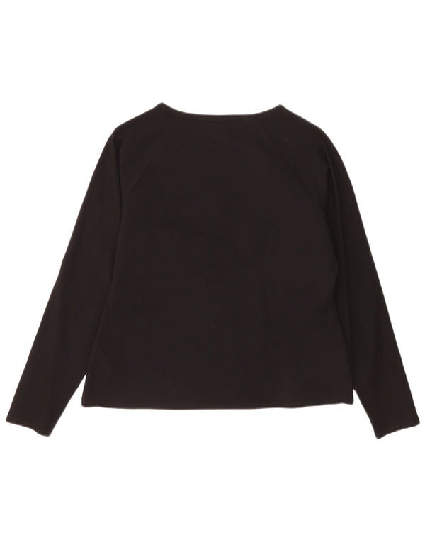Karen Millen Womens Blouse Top UK 16 Large Black Striped