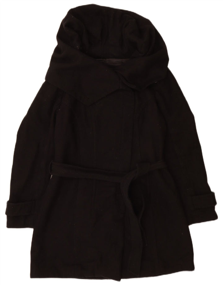 Zara Womens Overcoat UK 20 2XL Black Wool