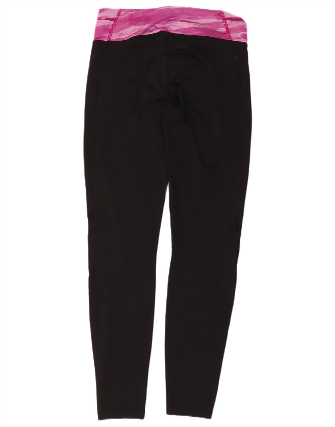 Under Armour Womens Cold Gear Leggings UK 14 Medium Black Colourblock