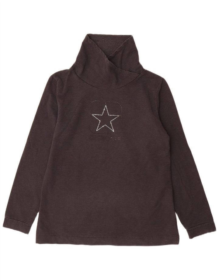 Converse Womens Graphic Sweatshirt Jumper UK 14 Large Grey Cotton