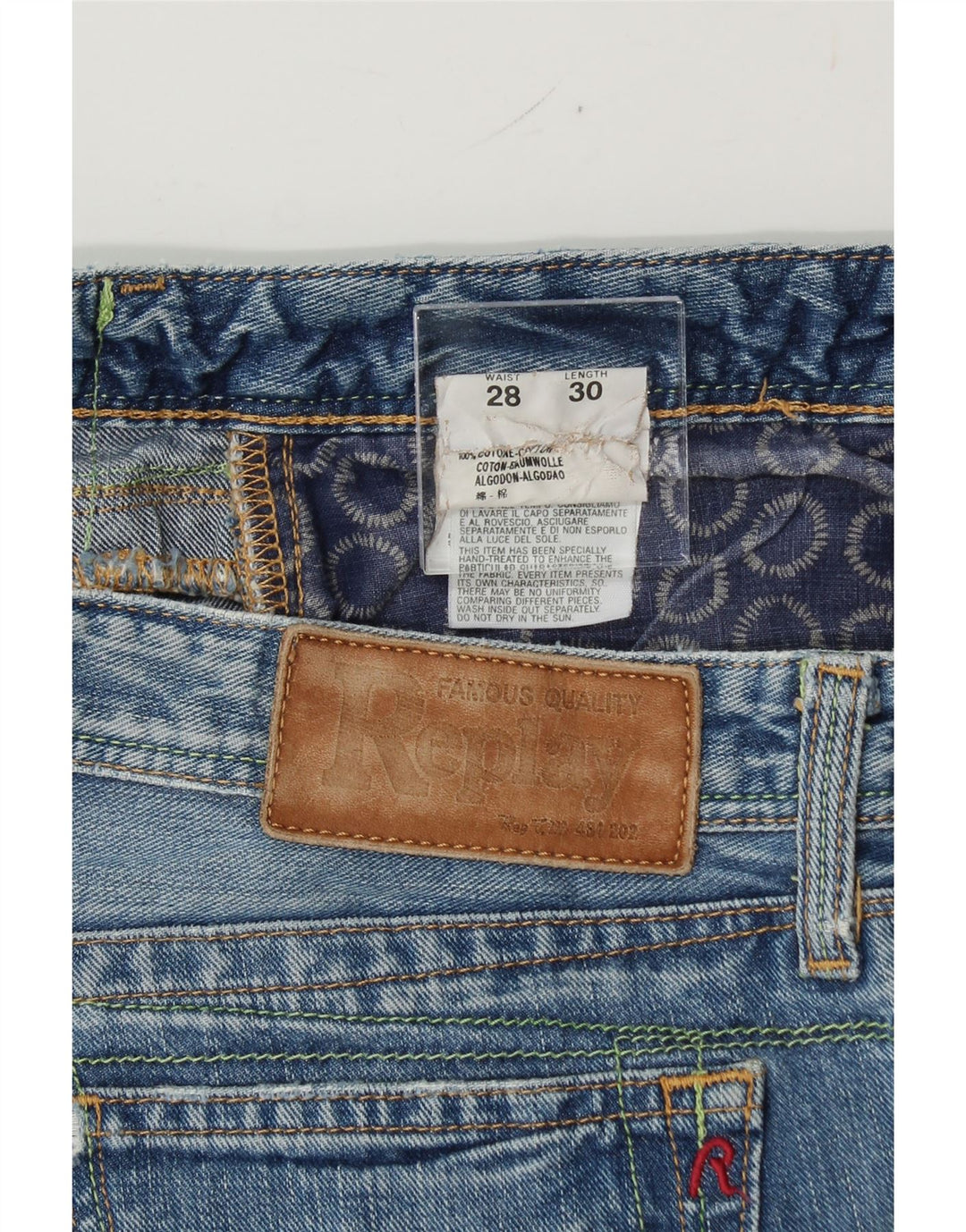 REPLAY Womens Slim Jeans W28 L30 Blue Cotton Vintage Replay and Second-Hand Replay from Messina Hembry 