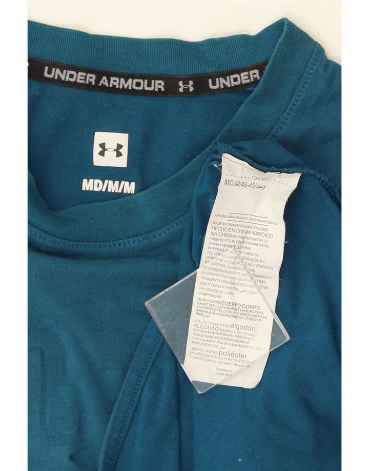 Under Armour Mens Graphic T-Shirt Top Medium Blue Cotton