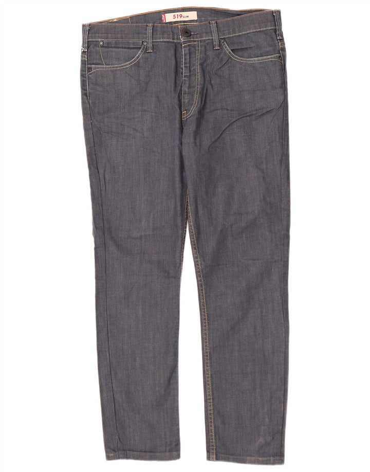 Levi's Mens 519 Slim Jeans W36 L29 Navy Blue Cotton