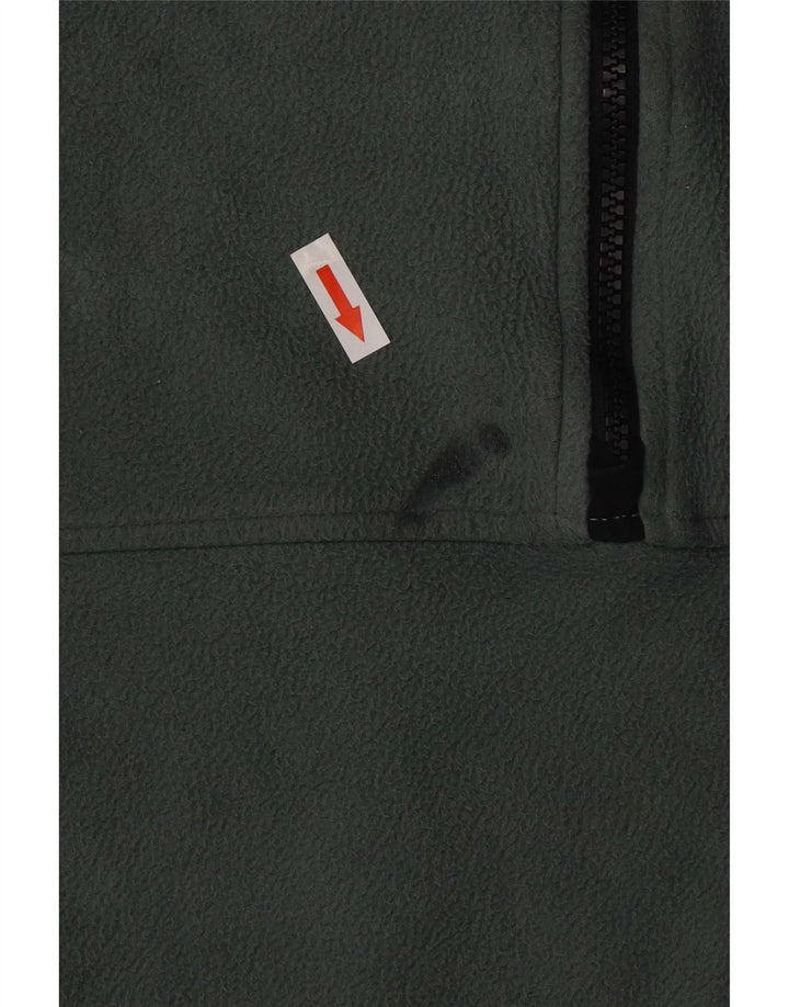 The North Face Mens Zip Neck Fleece Jumper Large Green Polyester