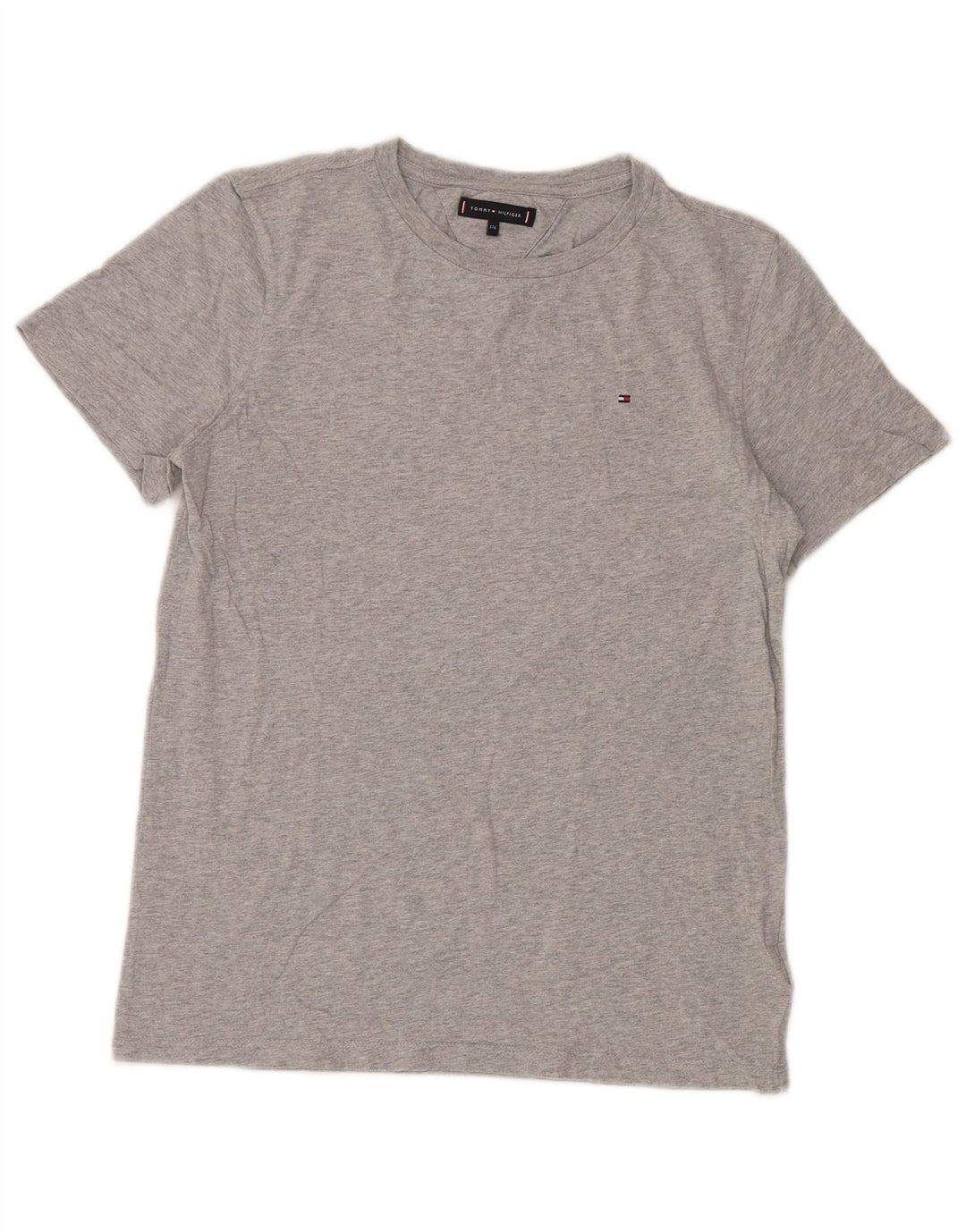 TOMMY HILFIGER Boys T-Shirt Top 15-16 Years Grey Flecked Cotton