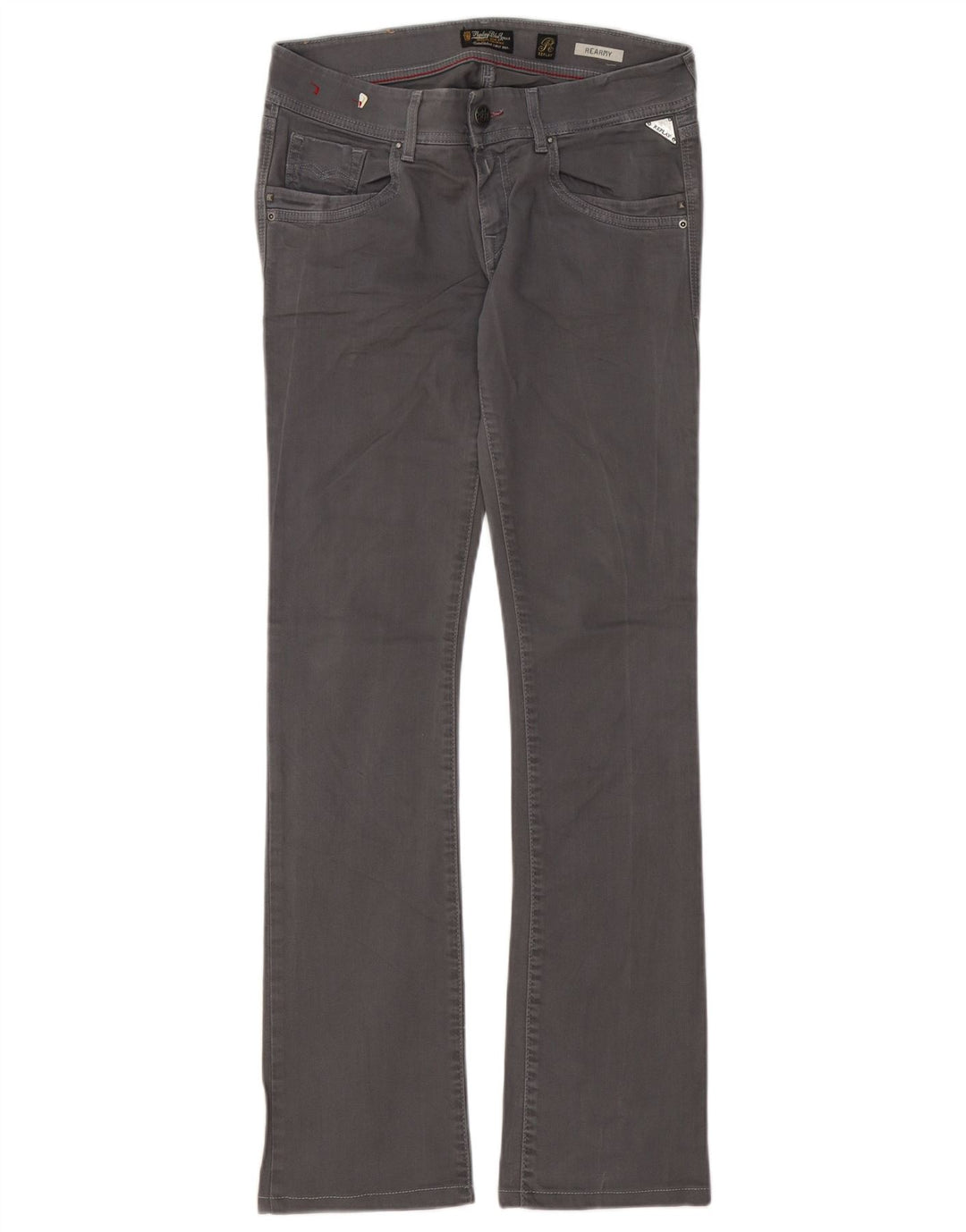 REPLAY Womens Rearmy Bootcut Jeans W28 L32 Grey Cotton