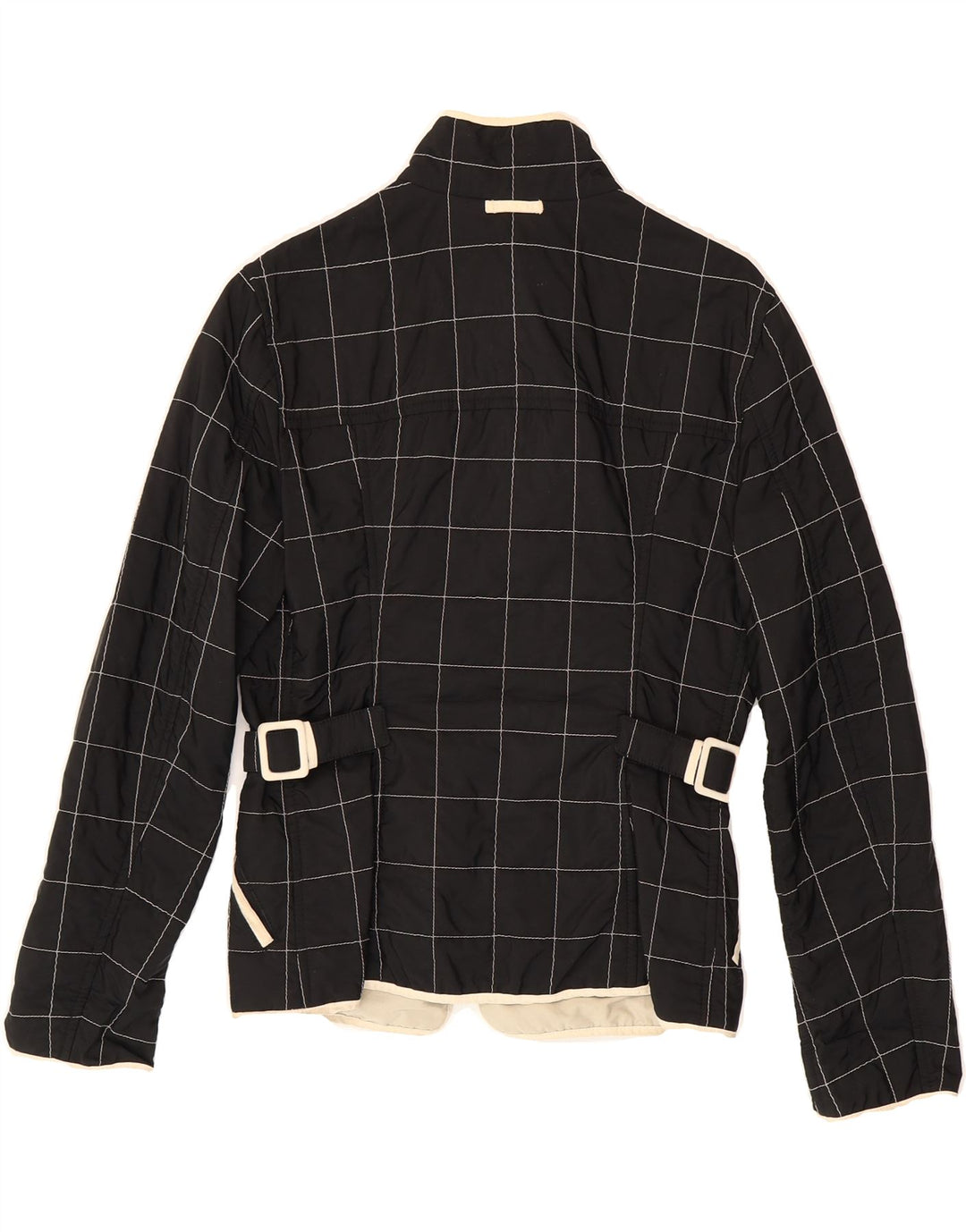FAY Womens Bomber Jacket UK 12 Medium Black Check Vintage Fay and Second-Hand Fay from Messina Hembry 