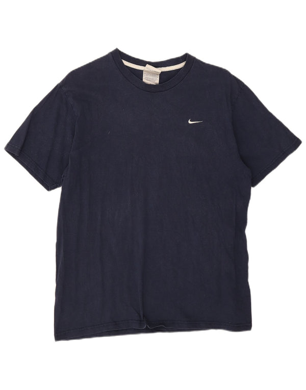 Nike Mens T-Shirt Top Medium Navy Blue Cotton