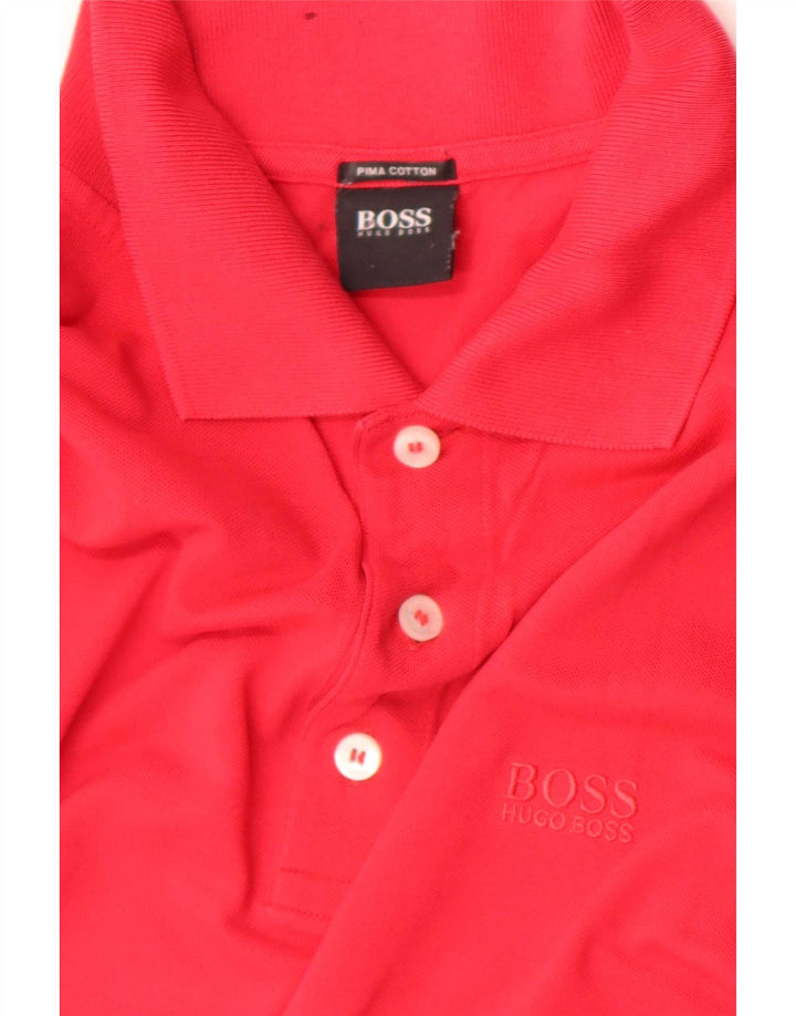 Hugo Boss Mens Polo Shirt Large Red