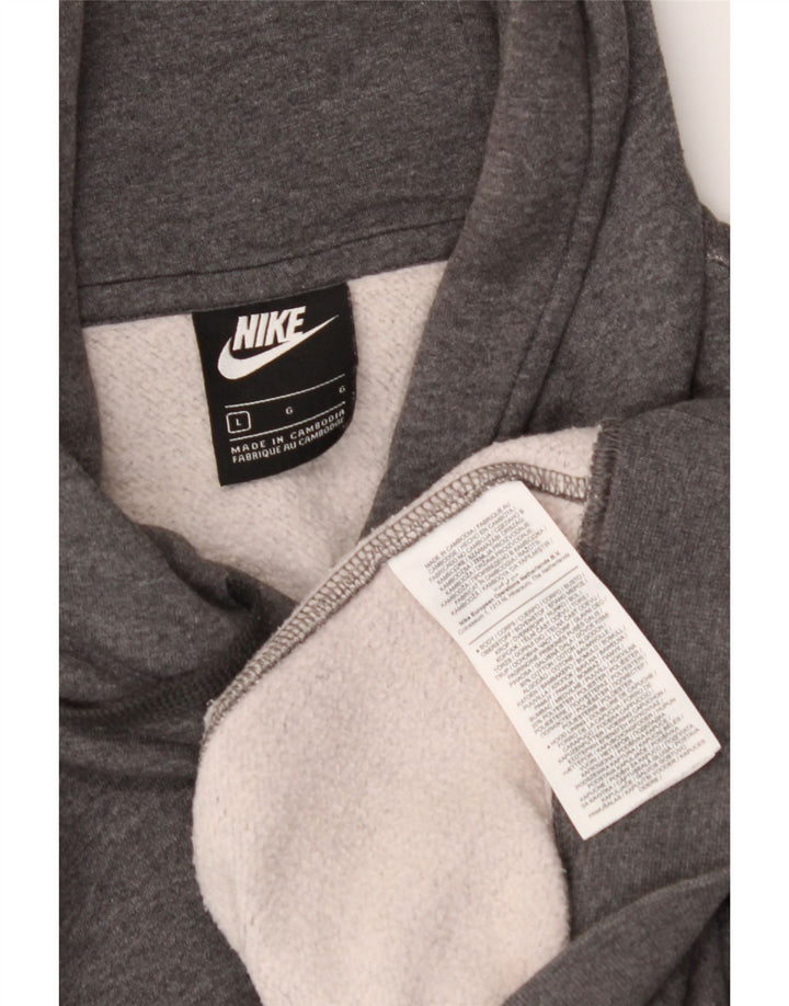 NIKE Mens Hoodie Jumper Large Grey Cotton Vintage Nike and Second-Hand Nike from Messina Hembry 