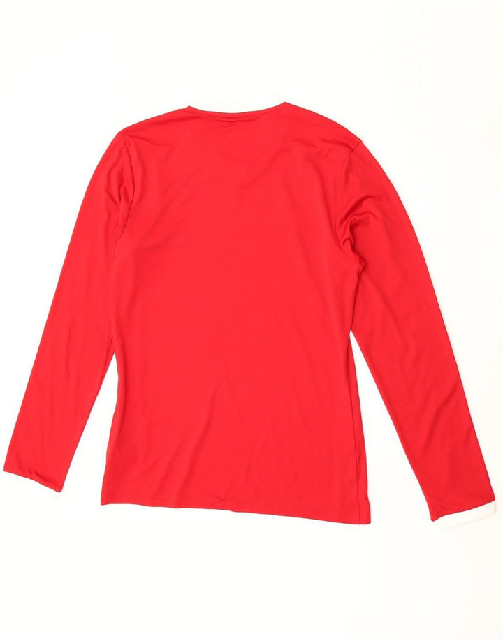 ADIDAS Mens Climalite Top Long Sleeve Small Red Polyester