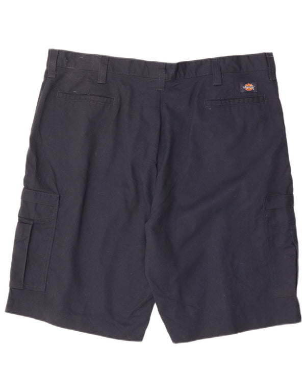 DICKIES Mens Cargo Shorts W42 2XL Navy Blue Polyester