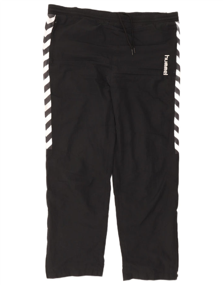 Hummel Mens Graphic Tracksuit Trousers Large Black Colourblock Polyester