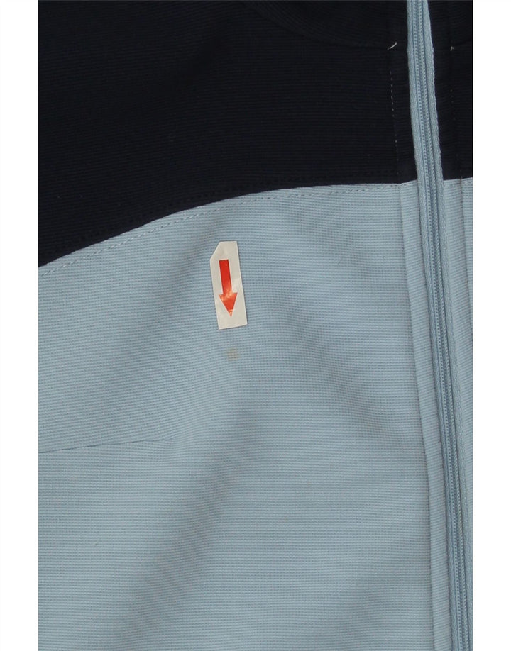 Kappa Womens Tracksuit Top Jacket UK 14 Medium Navy Blue Colourblock