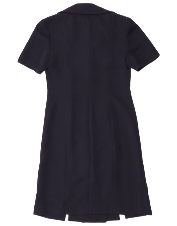 LUISA SPAGNOLI Womens Double Breasted Shirt Dress IT 42 Medium Navy Blue