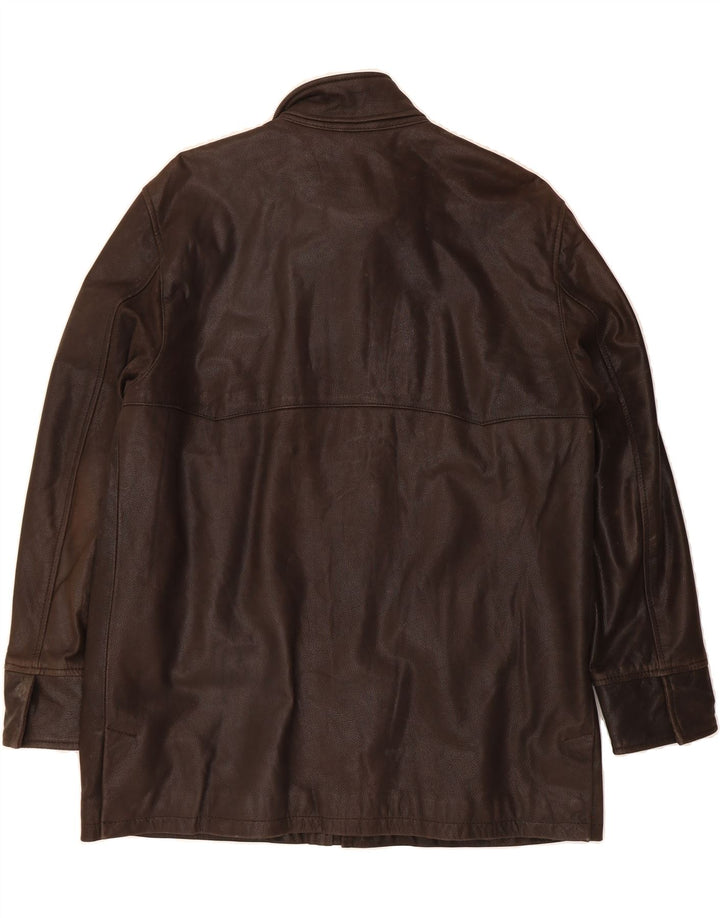 CORTEFIEL Mens Leather Jacket UK 40 Large Brown Vintage Cortefiel and Second-Hand Cortefiel from Messina Hembry 