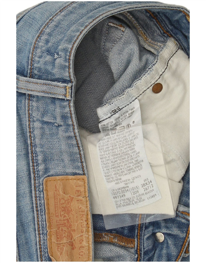 Levi's Womens 570 Straight Jeans W28 L30 Blue Cotton