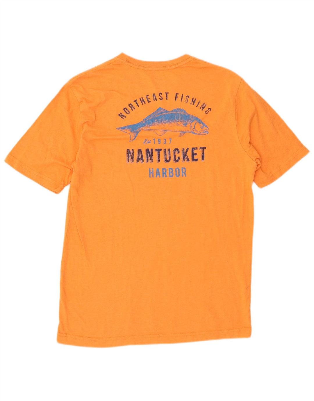 IZOD Mens Salt Water Graphic T-Shirt Top Small Orange