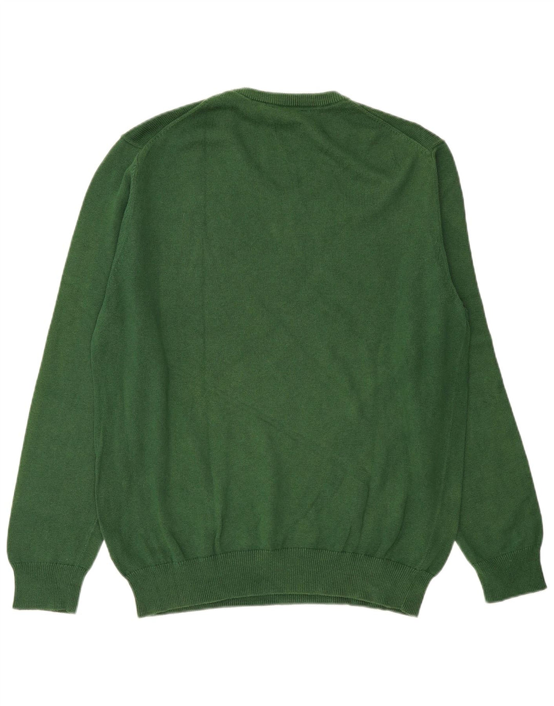 CREW CLOTHING Mens V-Neck Jumper Sweater 2XL Green Cotton