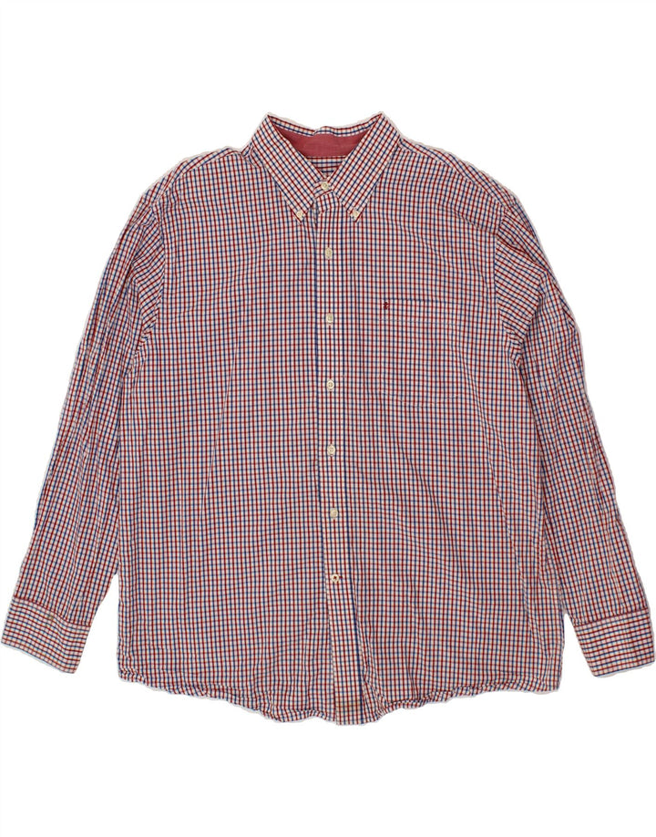 IZOD Mens Big & Tall Shirt XL Red Check Cotton Vintage Izod and Second-Hand Izod from Messina Hembry 