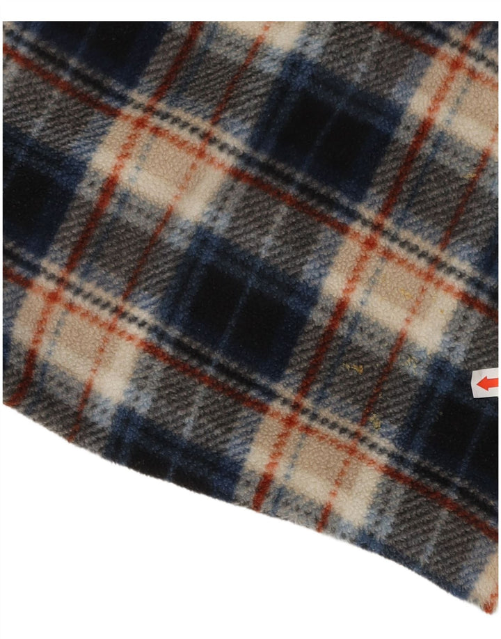 ATLAS FOR MEN Mens Fleece Shirt 3XL Blue Check Polyester