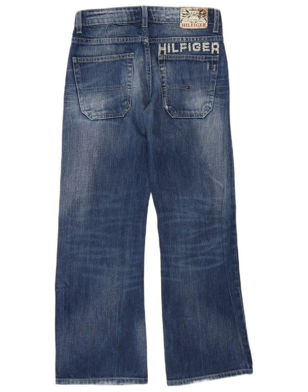 Tommy Hilfiger Boys Graphic Bootcut Jeans 9-10 Years W26 L26 Blue Cotton