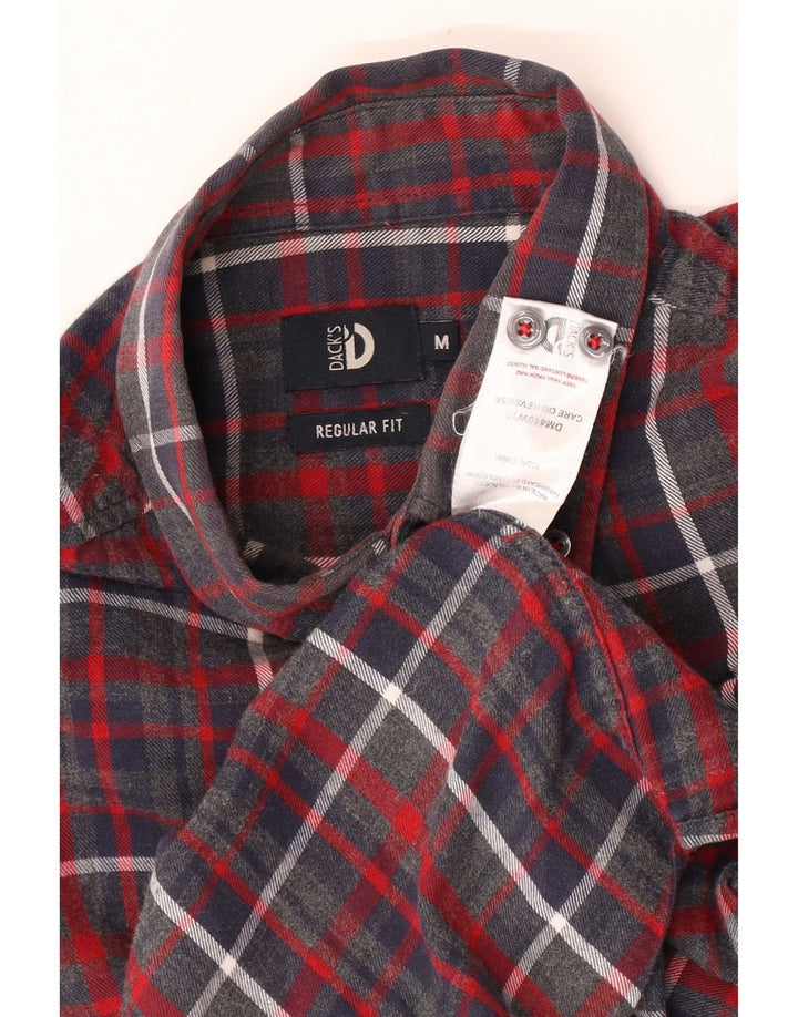 Dack's Mens Regular Fit Flannel Shirt Medium Red Plaid Cotton