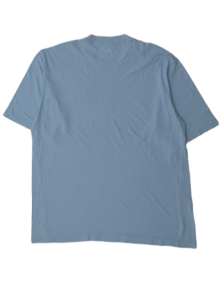 ADIDAS Mens T-Shirt Top Large Blue Cotton