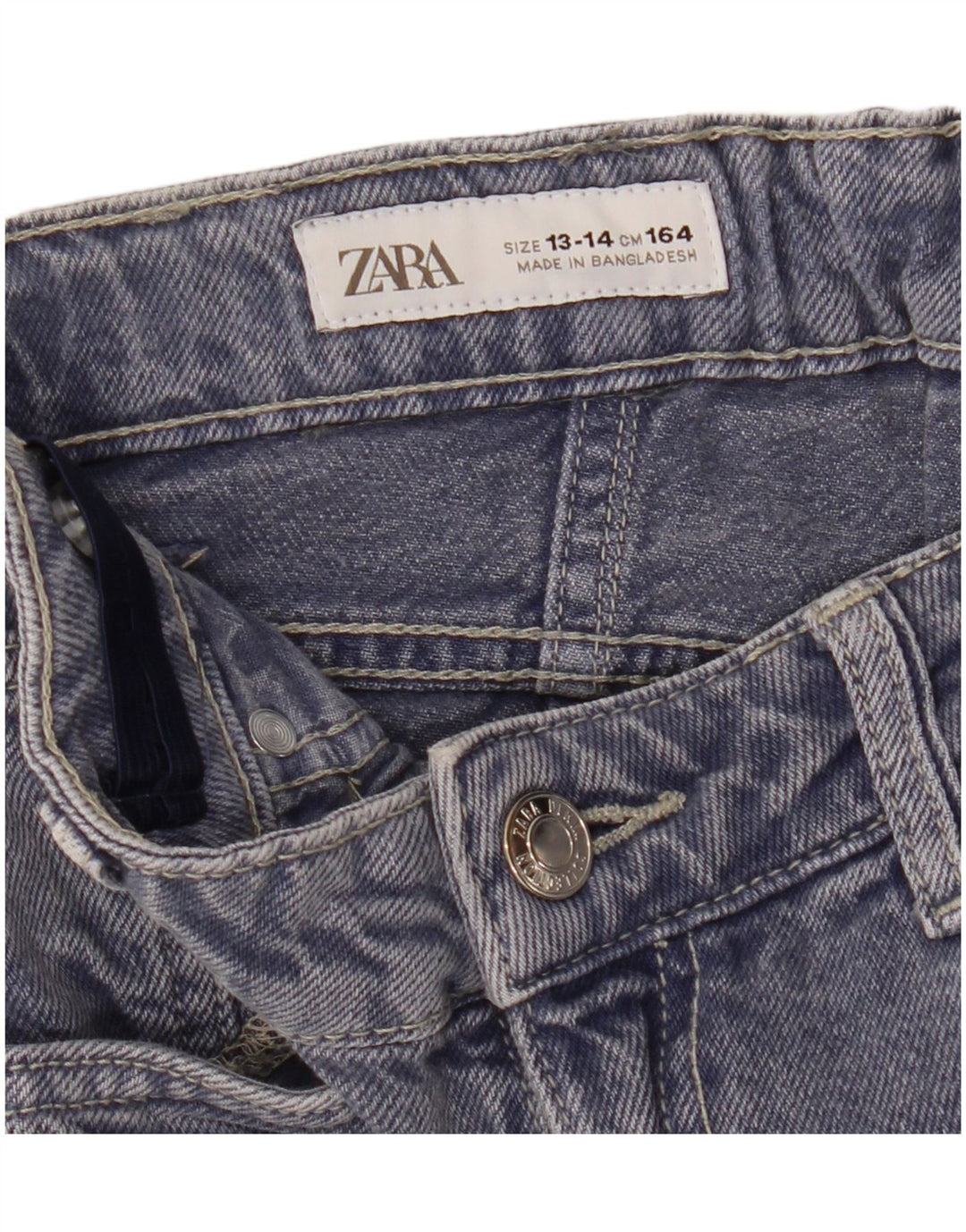 ZARA Girls Loose Jeans 13-14 Years W26 L27 Navy Blue