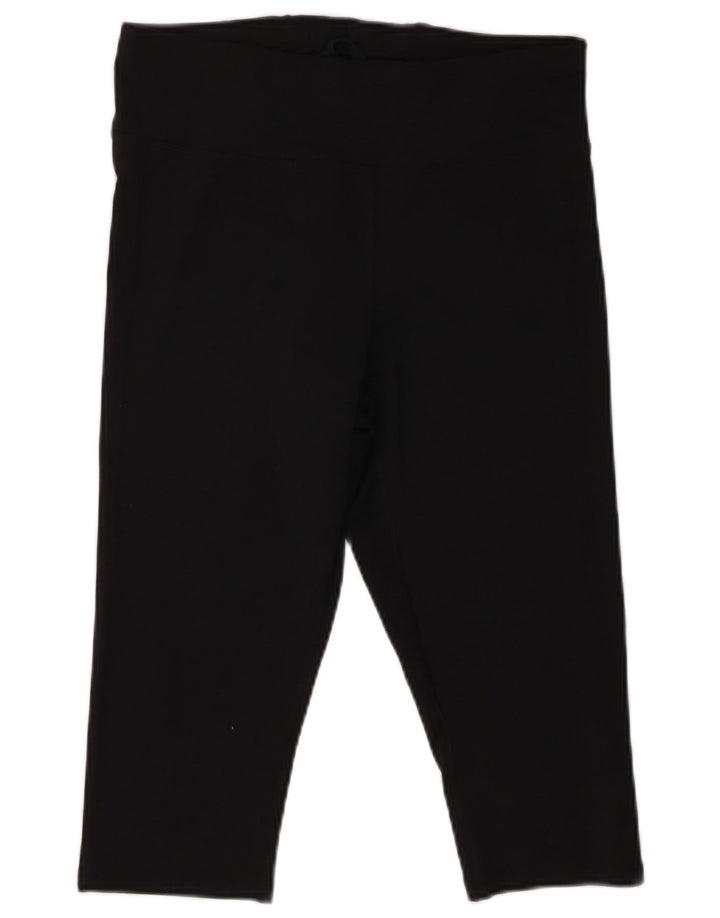 MARKS & SPENCER Womens Capri Leggings UK 14 Medium  Black Polyester