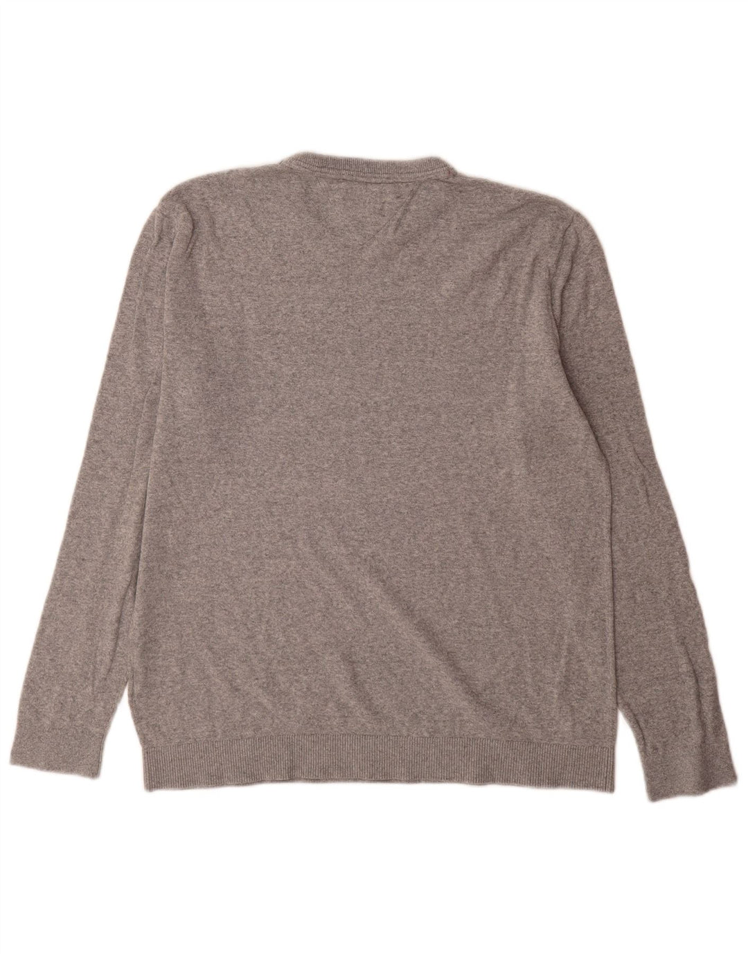 Tommy Hilfiger Mens Crew Neck Jumper Sweater Medium Grey Cotton