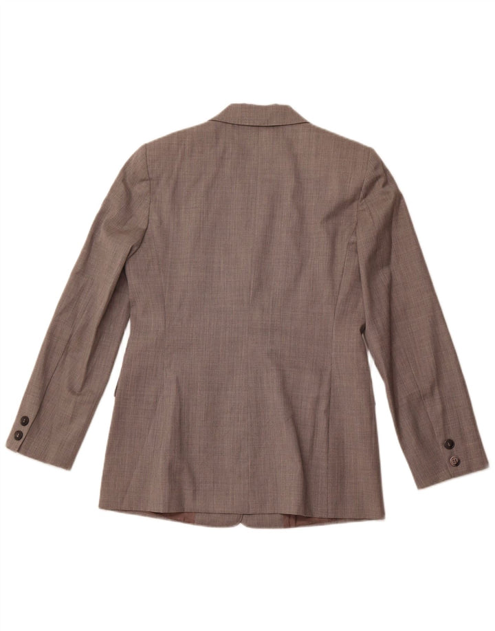 PIERRE CARDIN Womens 3 Button Blazer Jacket EU 42 Medium Grey Pinstripe