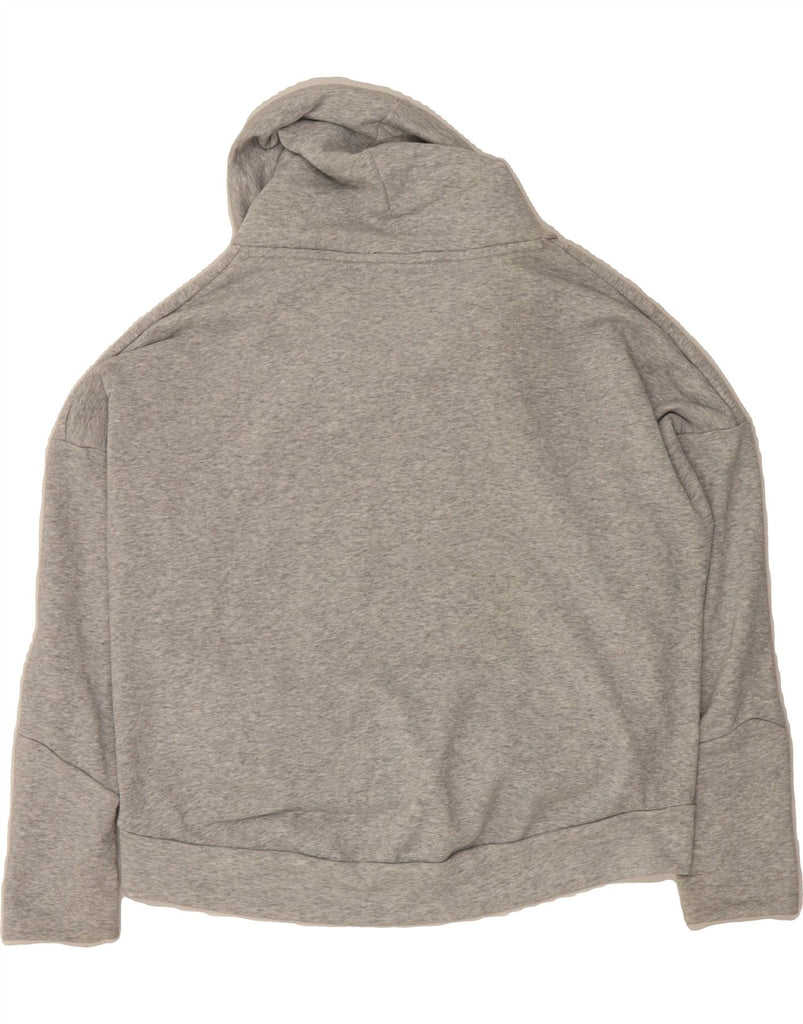 PUMA Womens Oversized Roll Neck Sweatshirt Jumper UK 16 Large Grey Cotton Vintage Puma and Second-Hand Puma from Messina Hembry 