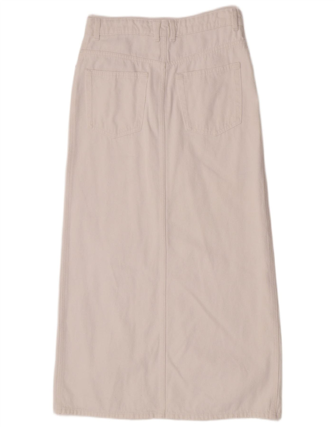 Mango Womens Denim Skirt Medium W30 White Cotton