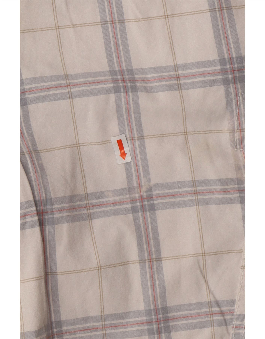 CALVIN KLEIN Mens Cargo Shorts W32 Medium White Check Cotton