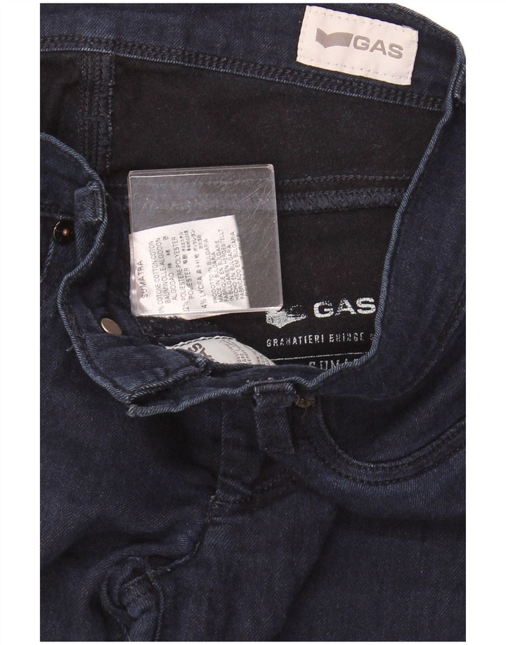 GAS Womens Sumatra Slim Jeans W25 L32 Navy Blue Cotton